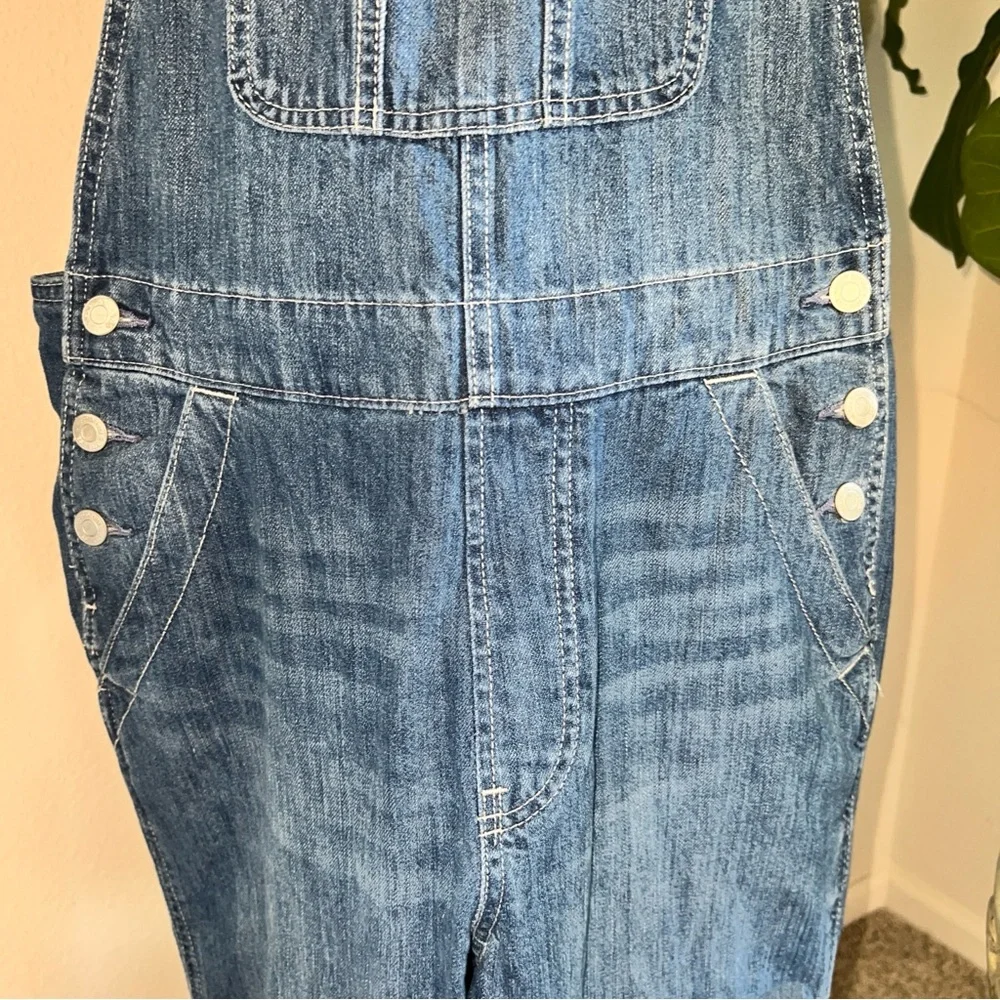 GAP Women's Slouchy Bib Overalls Indigo Blue Jean Denim Pants Size Small NWT - Picture 11 of 15
